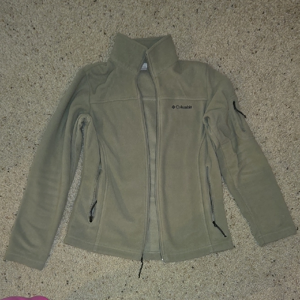 Columbia Olive Full-Zip Fleece Jacket
